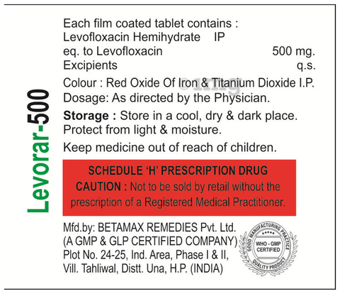 Levorar 500 Tablet image Levorar 500 Tablet image