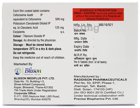 Cefbliss CV Tablet image