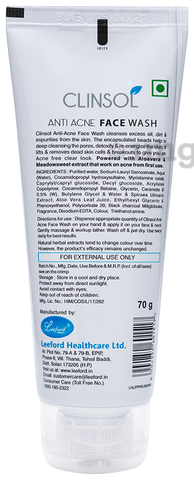 Clinsol anti outlet acne face wash