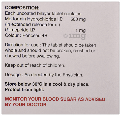 Gluconorm-G 1 Tablet PR image
