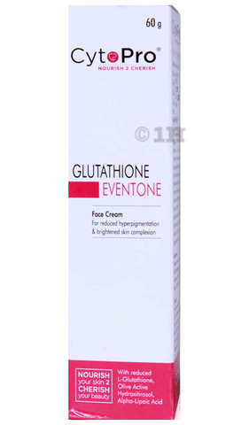 Cytopro Glutathione Eventone Face Cream: Buy bottle of 60.0 gm Cream at  best price in India | 1mg