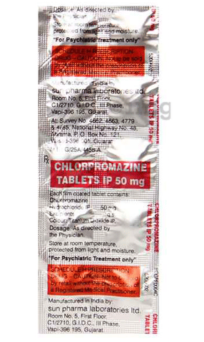 Chlorpromazine 50mg Tablet image