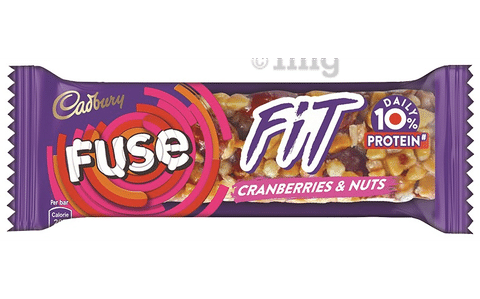 Cadbury Fuse Fit Chocolate Bar Cranberries & Nuts: Buy packet of 41 gm Bar  at best price in India | 1mg