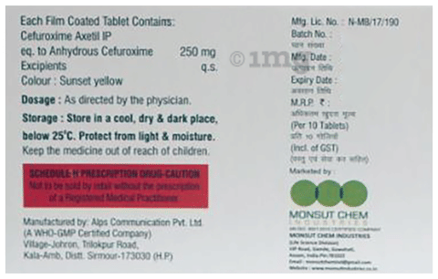 Sefox T 250mg Tablet image Sefox T 250mg Tablet image