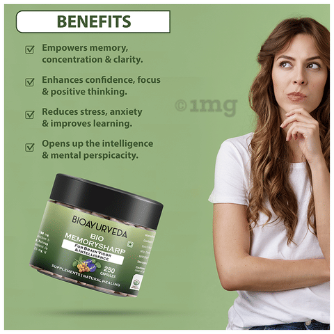 Bioayurveda Bio Memorysharp Capsule image Bioayurveda Bio Memorysharp Capsule image