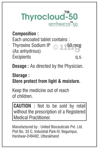 Thyrocloud 50 Tablet image