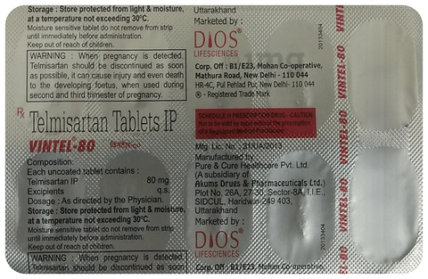 Vintel 80mg Tablet