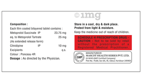 Cilmax-MT 10/25 Tablet image Cilmax-MT 10/25 Tablet image