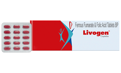 Livogen Captab | Management of Iron Deficiency Anemia | Recovery from Tiredness, Weakness, Pale Skin, Hairfall image