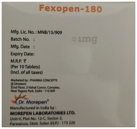 Fexopen 180mg Tablet image