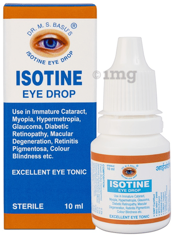 Isotine Eye Drop 10ml Each Buy box of 6.0 bottles at best price