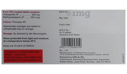 Gabacip M Tablet image