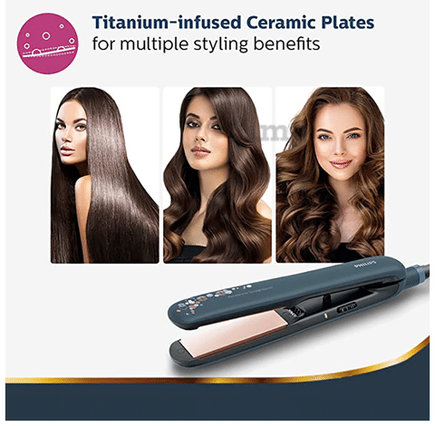 Philips BHS397/40 Kerashine Titanium Straightener with Silk Protect  Technology: Buy box of 1 Unit at best price in India | 1mg