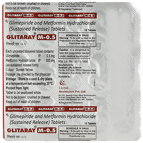 Glitaray M 0.5 Tablet SR image