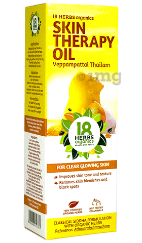18 Herbs Organics Skin Therapy Oil Veppampattai Thailam: Buy bottle of 100  ml Oil at best price in India | 1mg