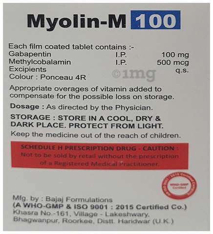 Myolin-M 100 Tablet image