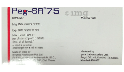 Peg -SR 75 Tablet image Peg -SR 75 Tablet image