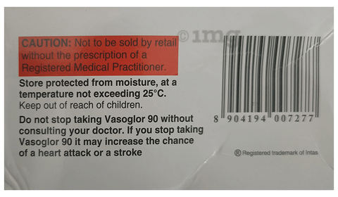 Vasoglor 90 Tablet image