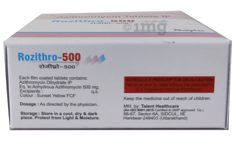 Rozithro 500 Tablet image