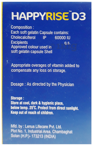 Happyrise D3 Soft Gelatin Capsule image
