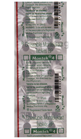 Montek 4mg Tablet image