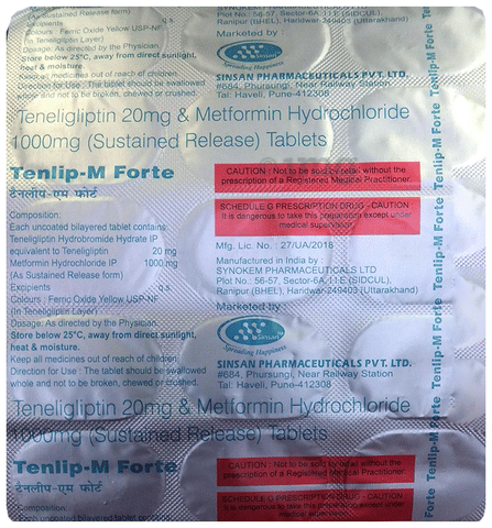 Tenlip-M Forte Tablet SR image Tenlip-M Forte Tablet SR image