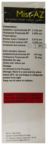 Mist-AZ Metered Dose Nasal Spray
