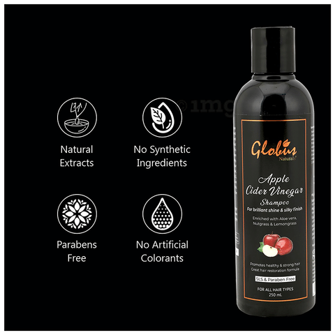 Globus Naturals Apple Cider Vinegar Shampoo: Buy bottle of 250 ml Shampoo  at best price in India | 1mg