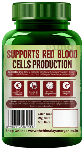 Himalayan Organics PLant Based Iron Supplement Vegetarian ...