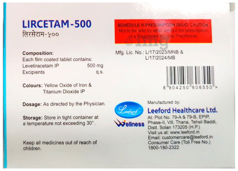 Lircetam 500 Tablet