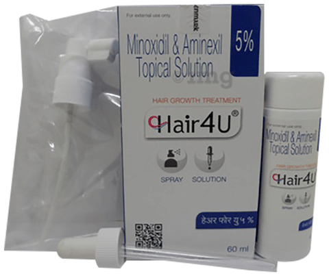 New Hair 4U 5% Solution: View Uses, Side Effects, Price and Substitutes |  1mg