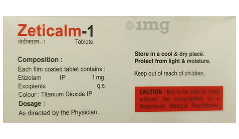 Zeticalm 1 Tablet image Zeticalm 1 Tablet image