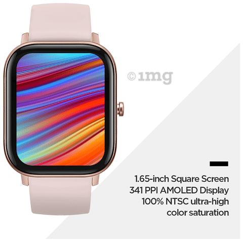 Smartwatch amazfit gts rose pink best sale