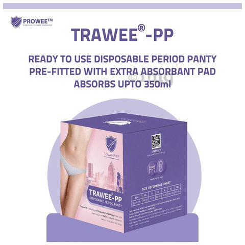 Trawee -PP Disposable Period Panty XXL White: Buy box of 5.0 Panties at best  price in India