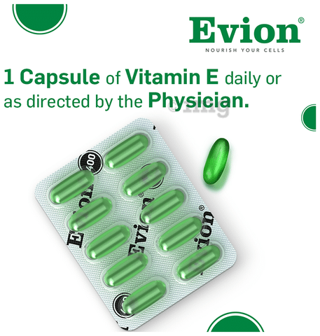 Evion 400mg Capsule: Buy strip of 10 capsules at best price in India | 1mg