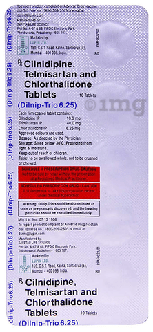Dilnip Trio 40mg/10mg/6.25mg Tablet