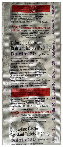 Dulotin 20mg Tablet View Uses Side Effects Price and