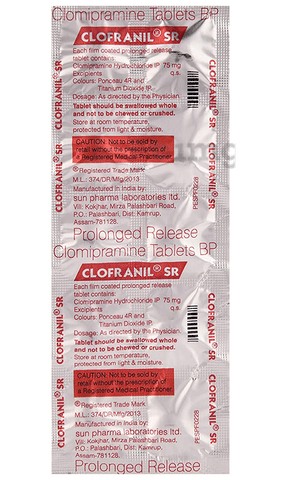Clofranil 75mg Tablet SR image