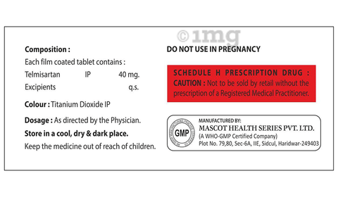 Telmend 40 Tablet image