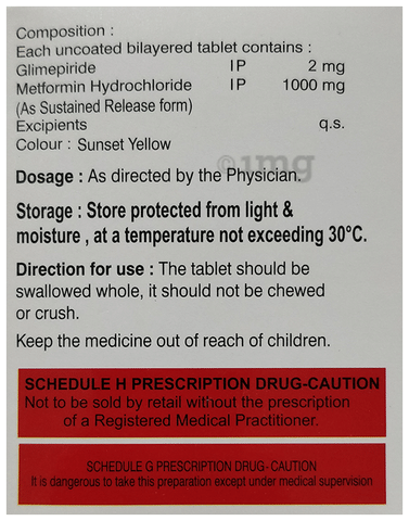 Glimecaid-M 2 Forte Tablet SR image Glimecaid-M 2 Forte Tablet SR image