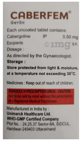 Caberfem 0.5mg Tablet image