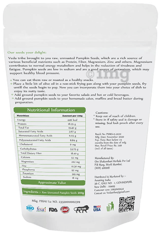 Veda Tribe Raw Unroasted Pumpkin Seeds 2