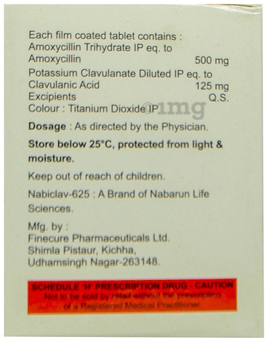Nabiclav 625 Tablet image