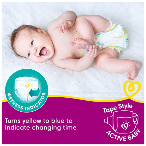 Pampers active baby medium shop wetness indicator
