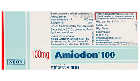 Amiodon 100mg Tablet image