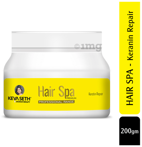 Keya Seth Aromatherapy Professional Range Hair Spa Premium Keratin Repair:  Buy jar of 200 gm Liquid at best price in India | 1mg