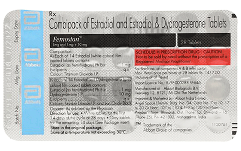 Femoston 1mg/1mg/10mg Tablet image