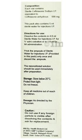 Peptocef 500 Injection image