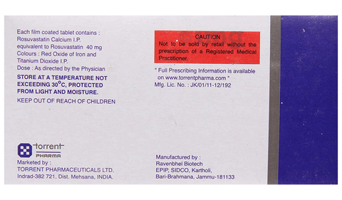 Rozucor 40 Tablet image Rozucor 40 Tablet image