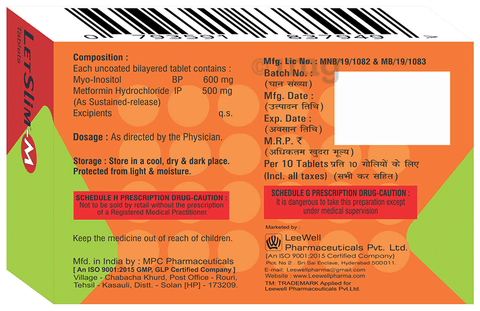 Letslim-M Tablet SR image